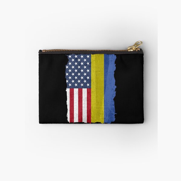 Item preview, US with Ukrainian roots flags American and Ukraine flag  designed and sold by alenaz.