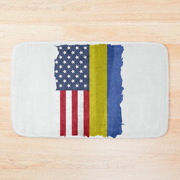 Item preview, US with Ukrainian roots flags American and Ukraine flag  designed and sold by alenaz.