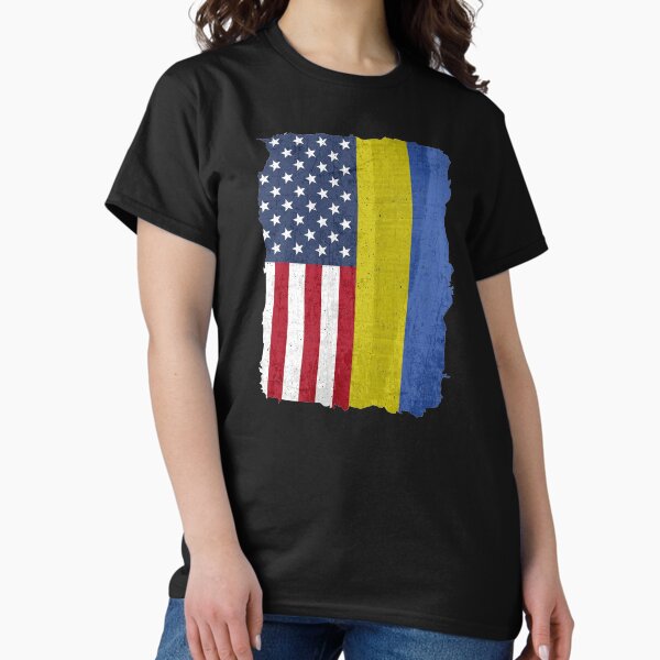 Item preview, US with Ukrainian roots flags American and Ukraine flag  designed and sold by alenaz.