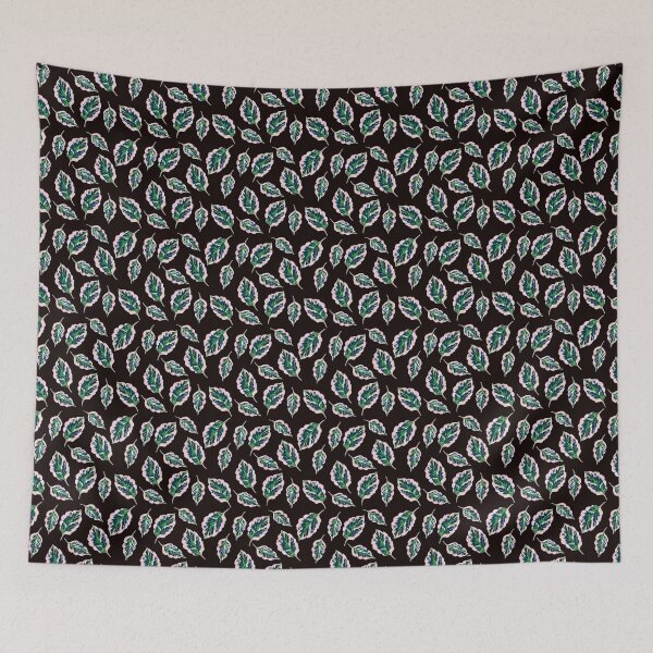 Item preview, Calathea leaves on Dark brown  designed and sold by ArtscapesAmita.