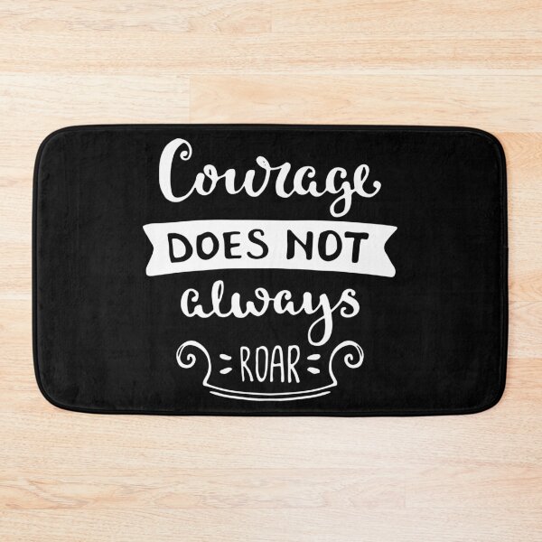 Item preview, Motivational Inspirational and Positive quote - Courage does not always roar typography text art by Word Fandom - wordfandom designed and sold by Kerry Pritchard.