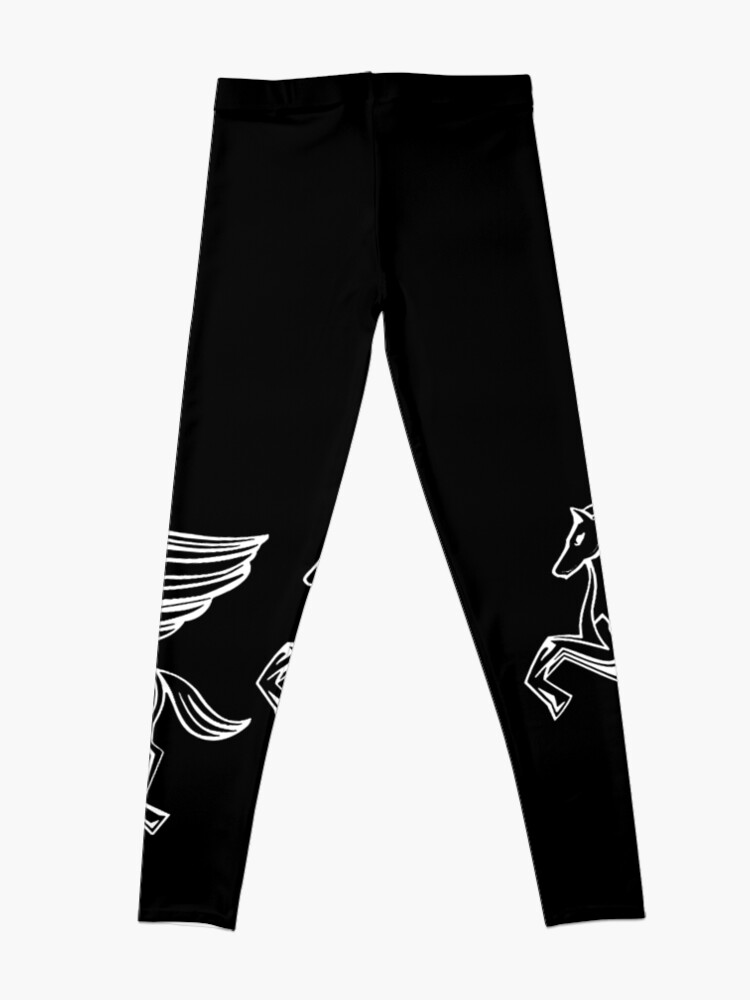 Alternate view of Chasing Pegasus Image (White Outline) Leggings