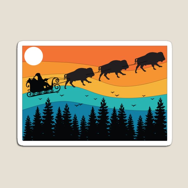 Item preview, Retro Christmas National Park Bison Buffalo Xmas Christmas designed and sold by mrsmitful.