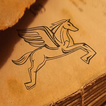 Artwork thumbnail, Chasing Pegasus Logo on Parchment by Styled Vintage