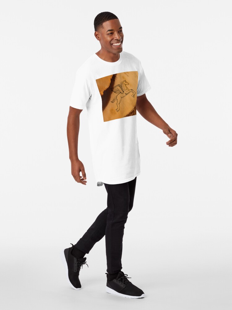 Thumbnail 3 of 5, Long T-Shirt, Chasing Pegasus Logo on Parchment designed and sold by incognitagal.