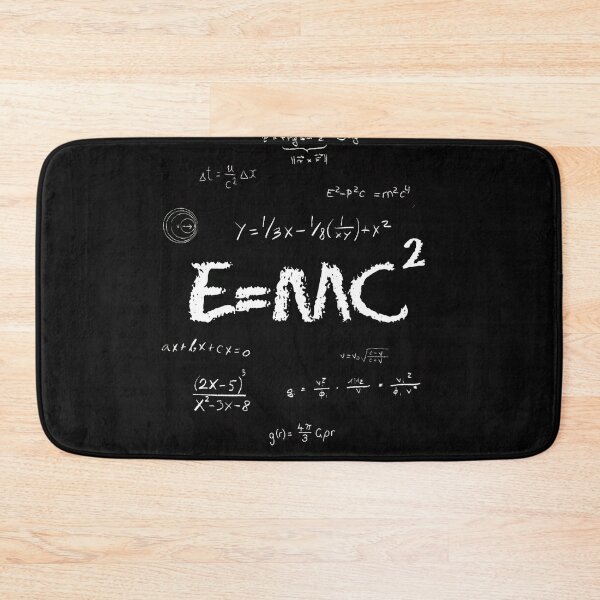 Item preview, E=MC2 Mathematics and Physics Chalk Board Design designed and sold by Gift-It-Right.
