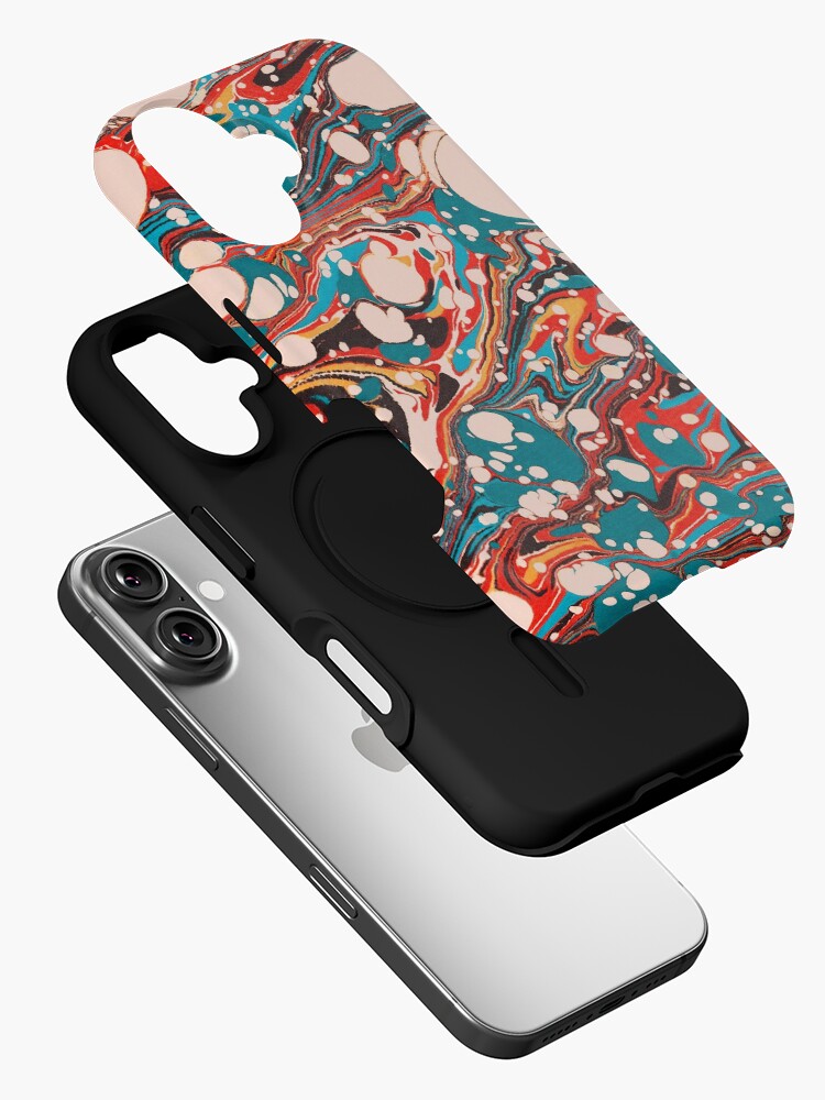 Thumbnail 2 of 4, iPhone Case, Psychedelic Marbled Paper Splash Blob Pepe Psyche designed and sold by voodoopsy.
