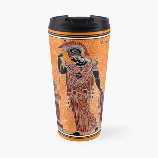 ATHENA : Vintage Greek Goddess of War Print Travel Coffee Mug