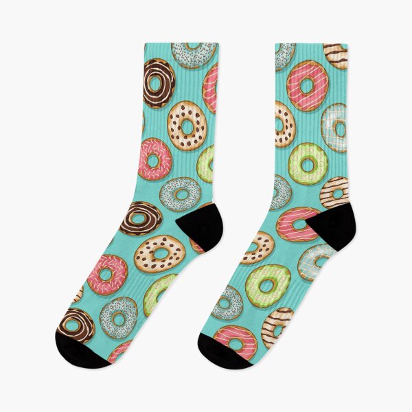 Item preview, Donuts pattern on blue background  designed and sold by Natbasil.