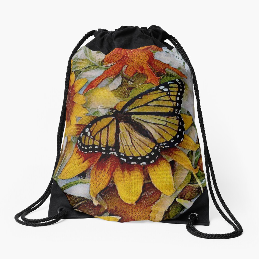 Art Show Monarch Drawstring Bag