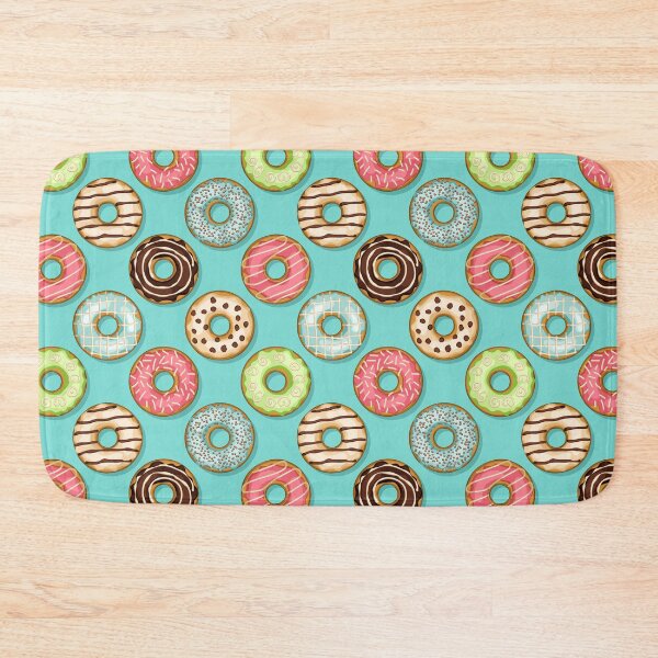 Item preview, Donuts pattern on blue background  designed and sold by Natbasil.