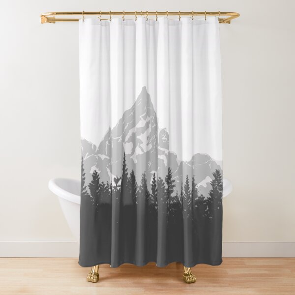 Foggy Mountain wanderlust Shower Curtain