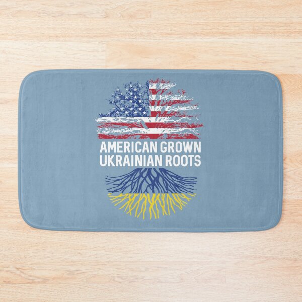 Item preview, American Grown with Ukrainian roots US and Ukraine flag tree  designed and sold by alenaz.