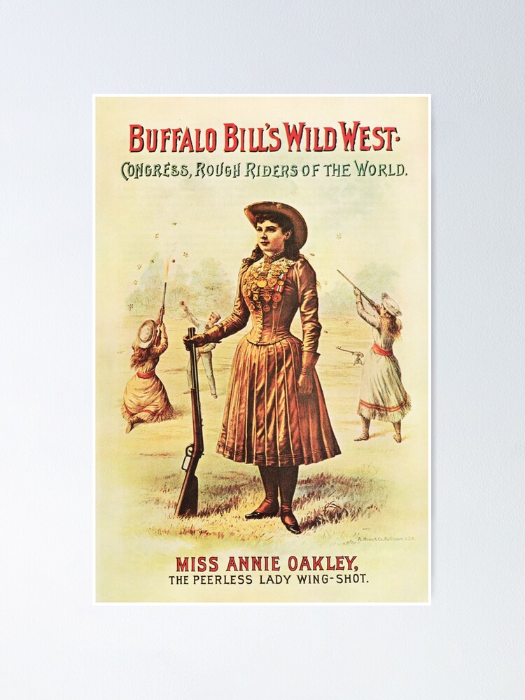 Buffalo Bill's Wild West Show Annie Oakley Vintage Theater Advertising Wall  Art