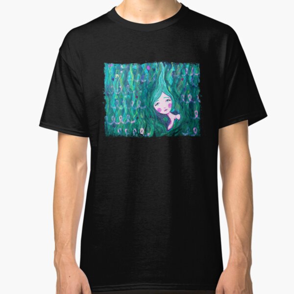 Shy Little Mermaid in the Seaweed Classic T-Shirt