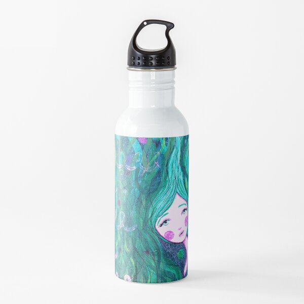 Shy Little Mermaid in the Seaweed Water Bottle