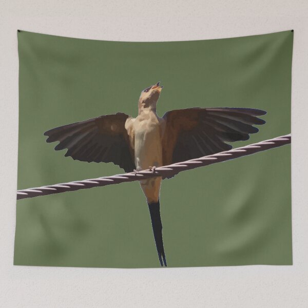Item preview, Swallow Bird Singing With Wıngs Outstretched Cut Out  designed and sold by taiche.