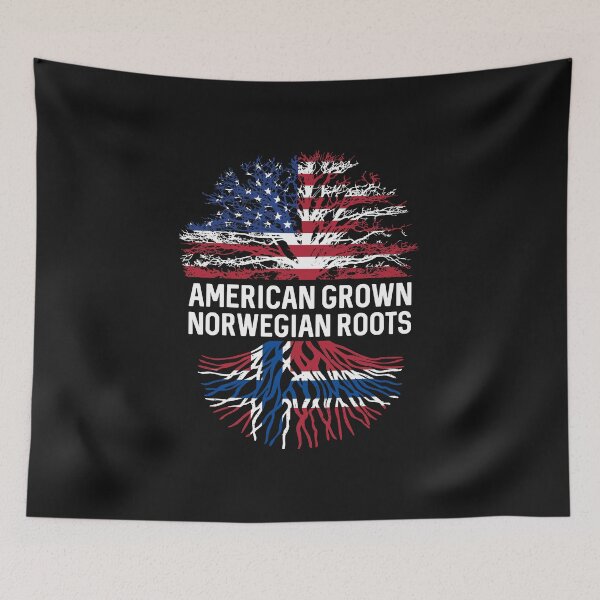 Item preview, American Grown Norwegian roots US and Norway  flag tree  designed and sold by alenaz.
