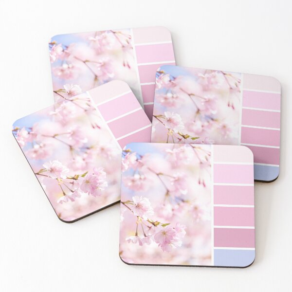 Item preview, Cherry Blossom Colour Palette in pastel pinks and sky blue designed and sold by Zoe Power.