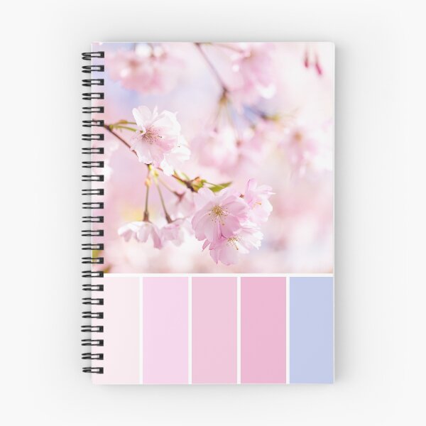 Item preview, Cherry Blossom Colour Palette in pastel pinks and sky blue designed and sold by Zoe Power.