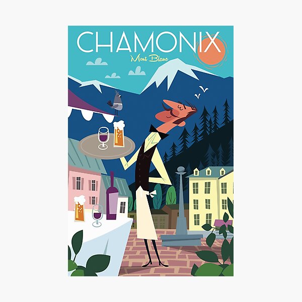Chamonix poster Photographic Print