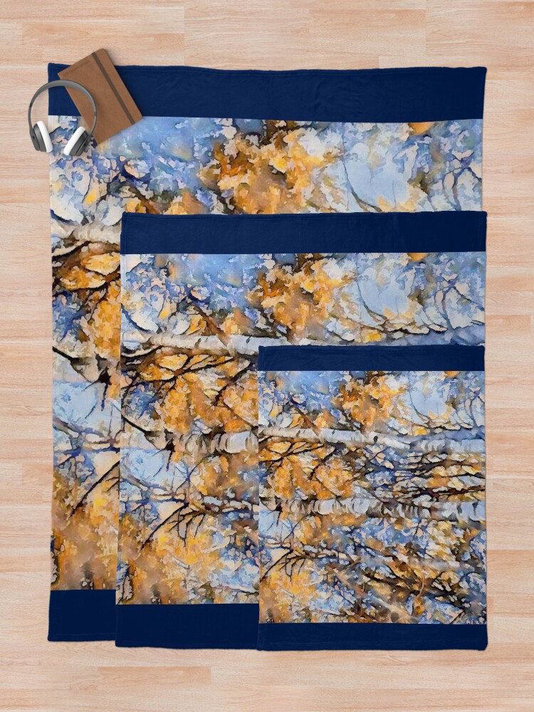 Alternate view of Autumn Birch Throw Blanket