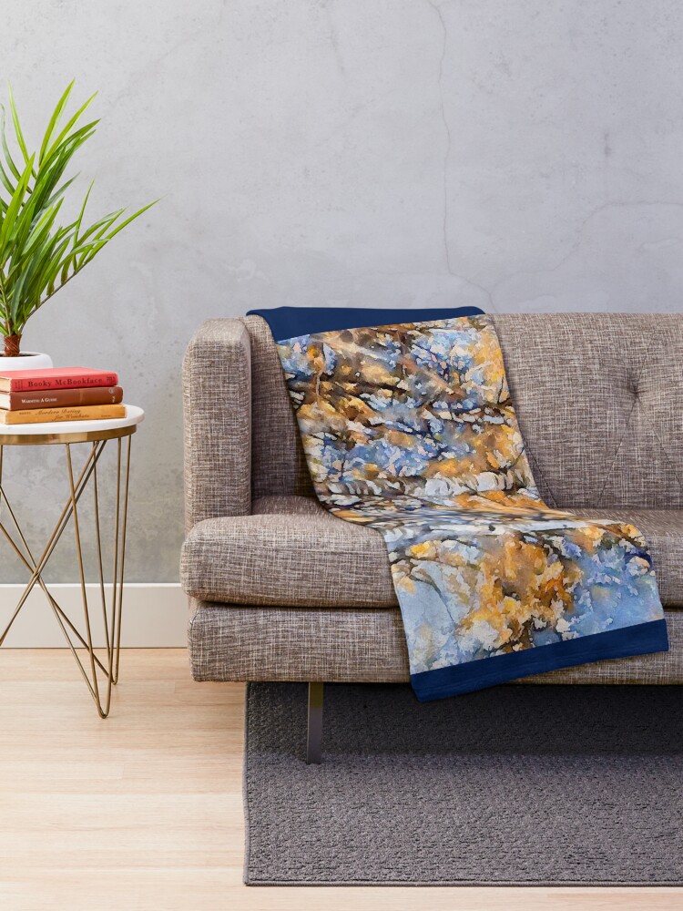 Alternate view of Autumn Birch Throw Blanket