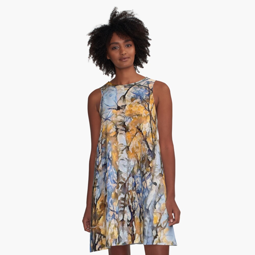 Autumn Birch A-Line Dress