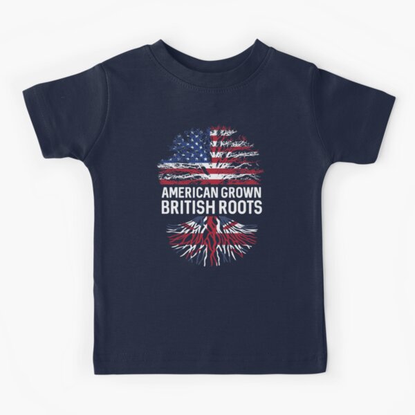 Vista previa del artículo con la obra «Árbol con banderas de Estados Unidos y de la Unión Jack, de raíces británicas y cultivado en Estados Unidos», diseñado y vendido por alenaz.