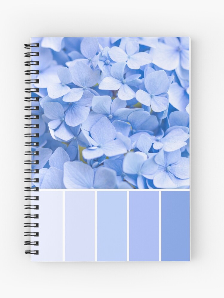 Pastel Blue Hydrangea Colour Palette Spiral Notebook For Sale By Zoepower Redbubble
