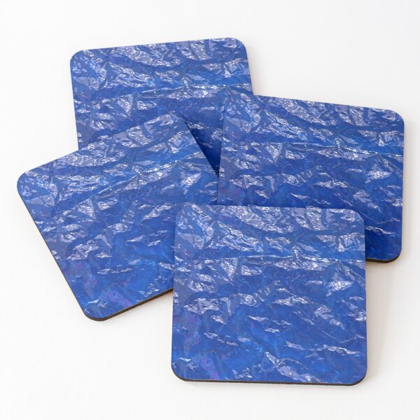 Artikelvorschau, Blau, zerknittertes Blau, Glas, Hausdekor entworfen und verkauft von PicsByMi.