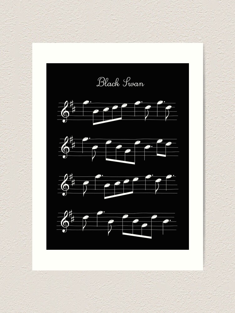 Black Lake Music Sheet Art Art Print by | Redbubble