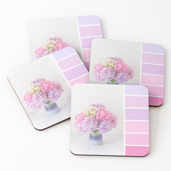 Item preview, Pastel Hydrangeas Colour Palette in pinks and purples designed and sold by Zoe Power.
