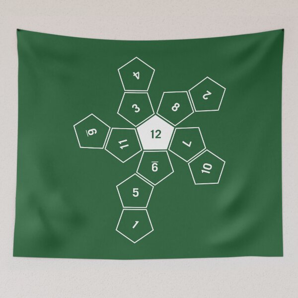 Item preview, Green Unrolled D12 designed and sold by clarkstpress.