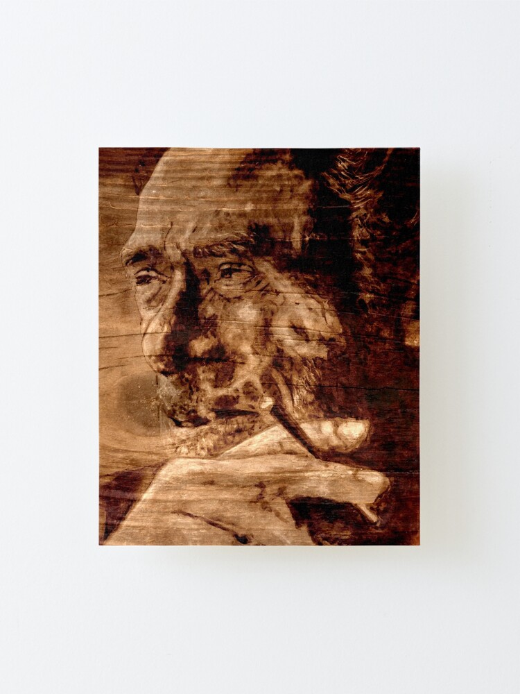 Alternate view of Charles BUKOWSKI - WOOD - quote Mounted Print