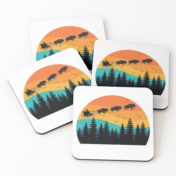 Item preview, Retro Buffalo Bison National Park 70s 80s Xmas Christmas designed and sold by mrsmitful.
