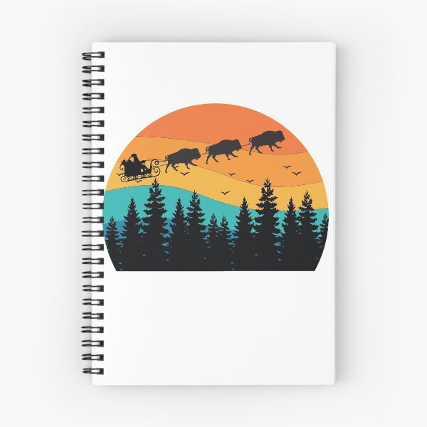 Item preview, Retro Buffalo Bison National Park 70s 80s Xmas Christmas designed and sold by mrsmitful.