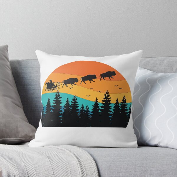 Item preview, Retro Buffalo Bison National Park 70s 80s Xmas Christmas designed and sold by mrsmitful.