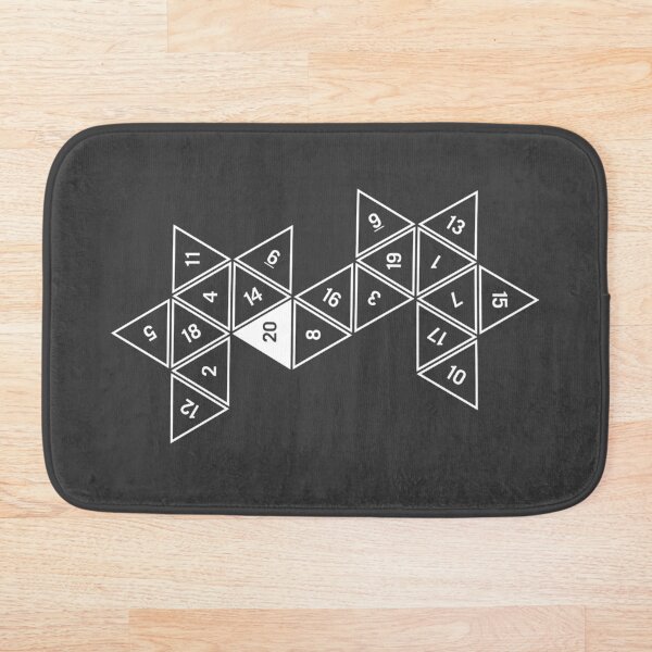 Unrolled D20 Bath Mat