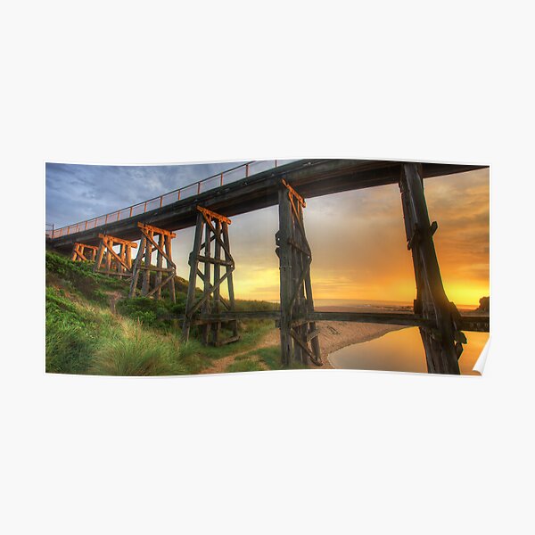 Kilcunda Trestle Bridge close up Poster
