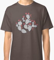 Coral Flowering Cactus on Mustard Yellow Classic T-Shirt