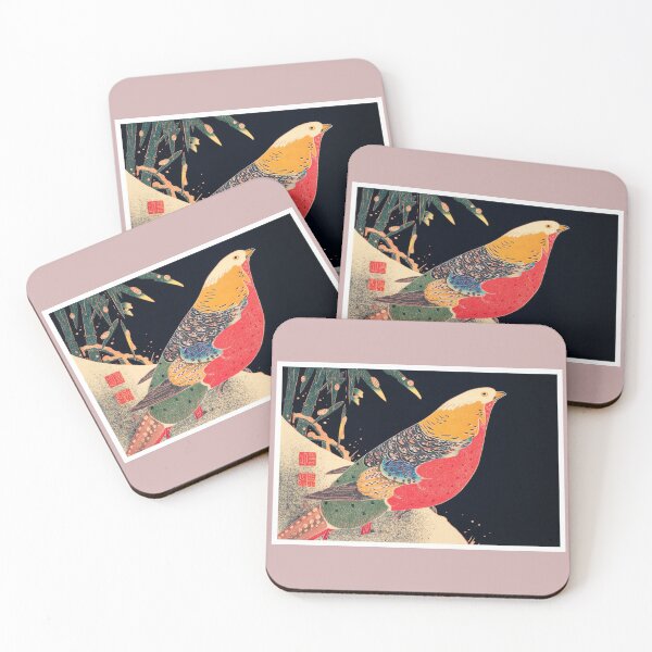 Item preview, Vintage 1900 Japanese Pheasant Bird Illustration designed and sold by knightsydesign.
