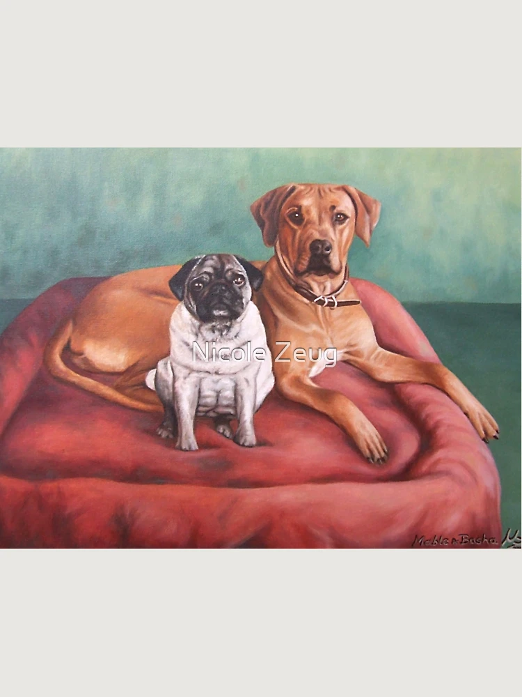 Thumbnail 6 of 6, Premium Oversized Hoodie, Pug and Rhodesian Ridgeback designed and sold by Arts & Dogs.