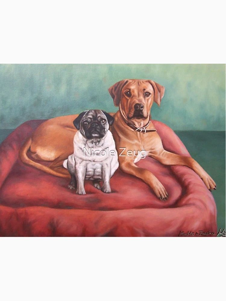 Thumbnail 6 of 6, Pullover Hoodie, Pug and Rhodesian Ridgeback designed and sold by Arts & Dogs.