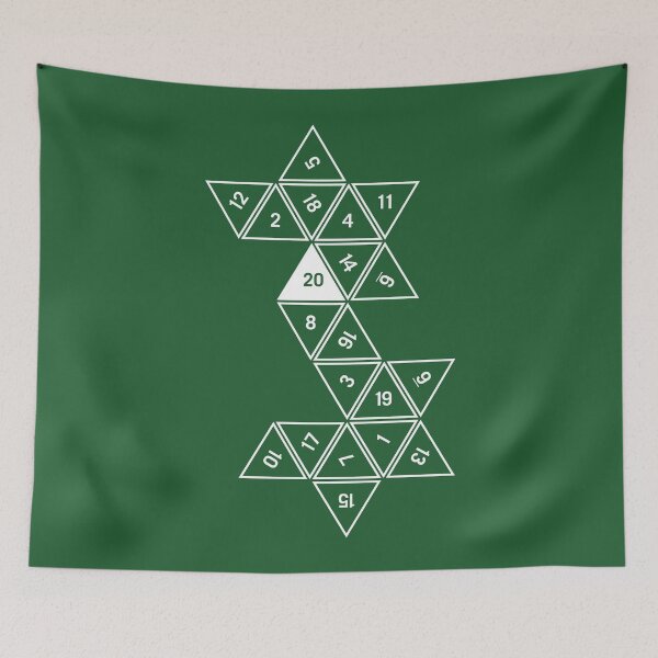 Item preview, Green Unrolled D20 designed and sold by clarkstpress.