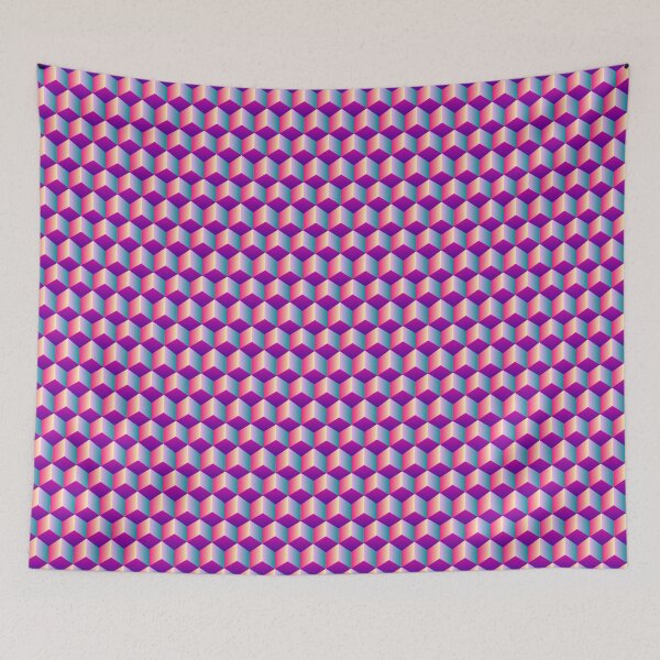 Item preview, 3D cube bright gradient pattern designed and sold by Natbasil.