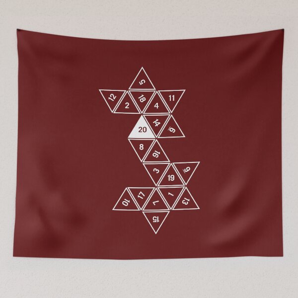 Item preview, Red Unrolled D20 designed and sold by clarkstpress.