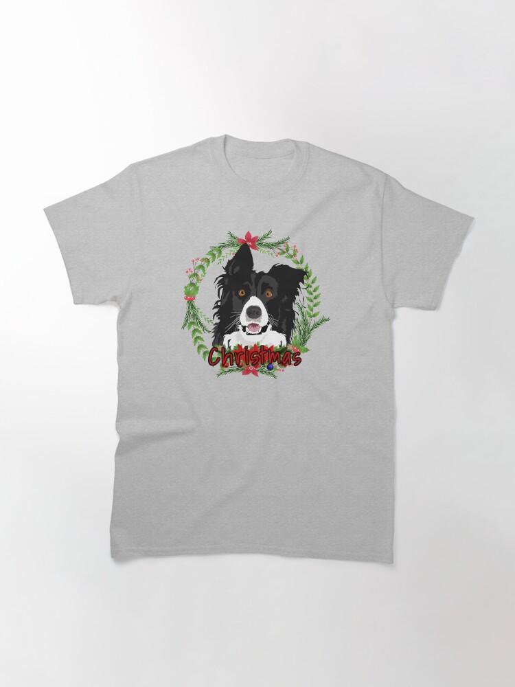border collie christmas t shirt