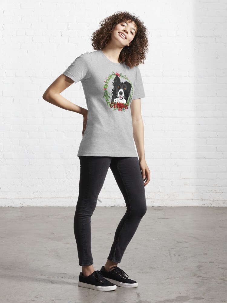 border collie christmas t shirt