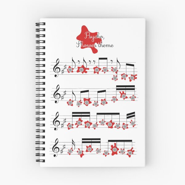 Item preview, Psycho shower theme music Hitchcock art sheet designed and sold by Rozbud.